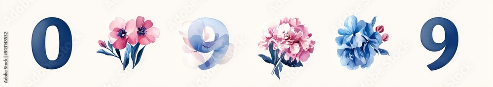 A transparent background set of flower plant chandelier accessories A transparent background set of flower plant chandelier accessories