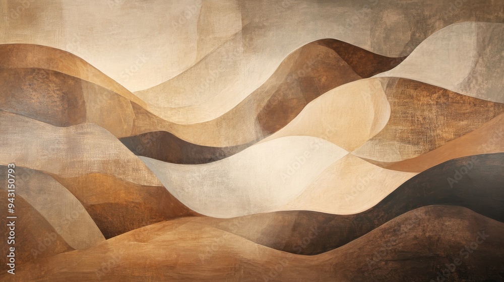Organic abstract shapes in earthy tones, resembling a natural landscape, soft and soothing Organic abstract shapes in earthy tones, resembling a natural landscape, soft and soothing