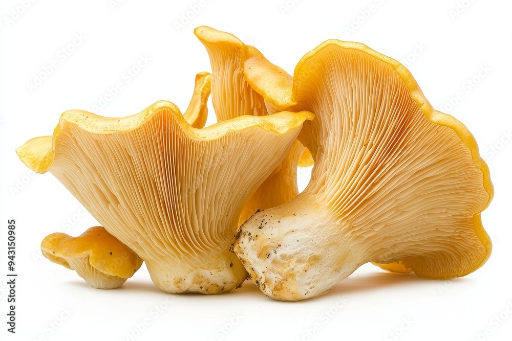 The head of a white mushroom isolated against a white background, a fresh fungi ingredient for cooking food. The head of a white mushroom isolated against a white background, a fresh fungi ingredient for cooking food.