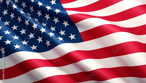 Bold patriotic background featuring the American flag in a waving motion, ideal for banners or advertisements.