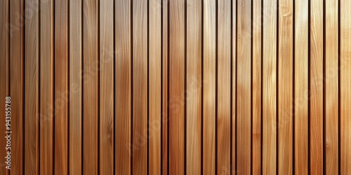 Modern Minimalist Wooden Wall Panels in Warm Evening Light