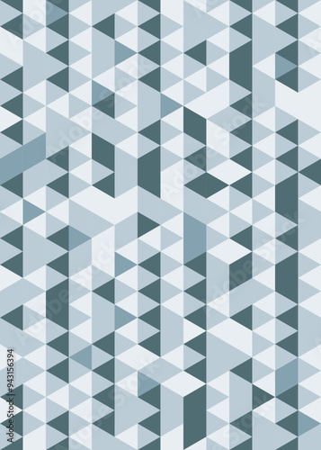 pattern of triangles, blue colors