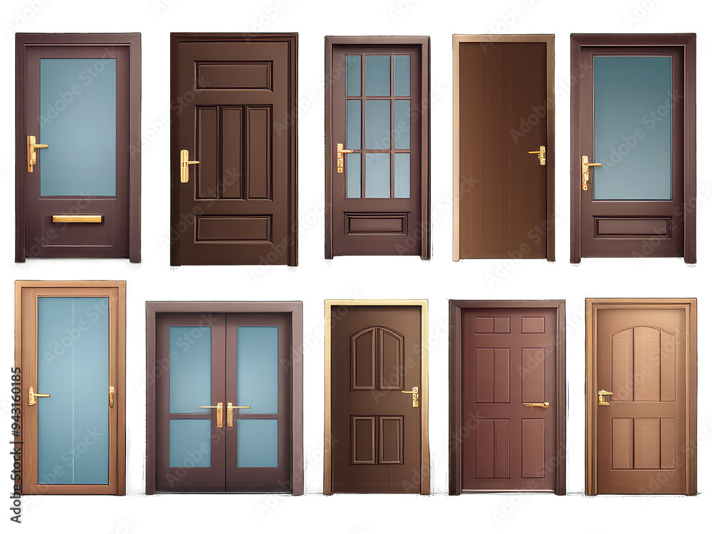 set of wooden windows,set of doors,door with windows set of wooden windows,set of doors,door with windows