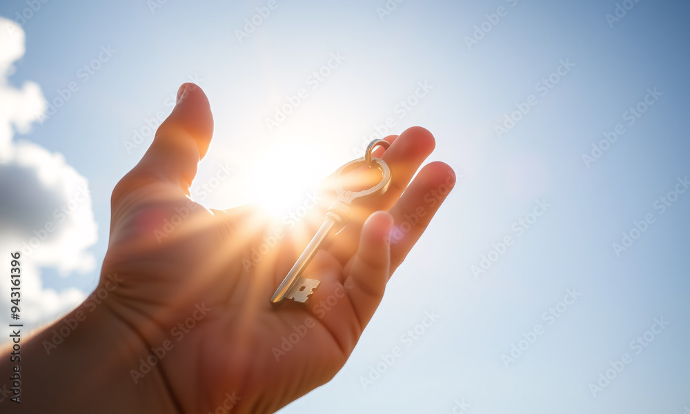 a hand holding shining key symbolizing the unlocking of potential and the gateway to success a hand holding shining key symbolizing the unlocking of potential and the gateway to success