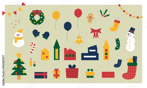 クリスマスのイラスト素材セット