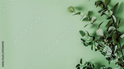 Stunning Green Beautiful Minimalist Background: A Serene and Elegant Visual Treasure. Showcasing the Charm of Nature's Simplicity.