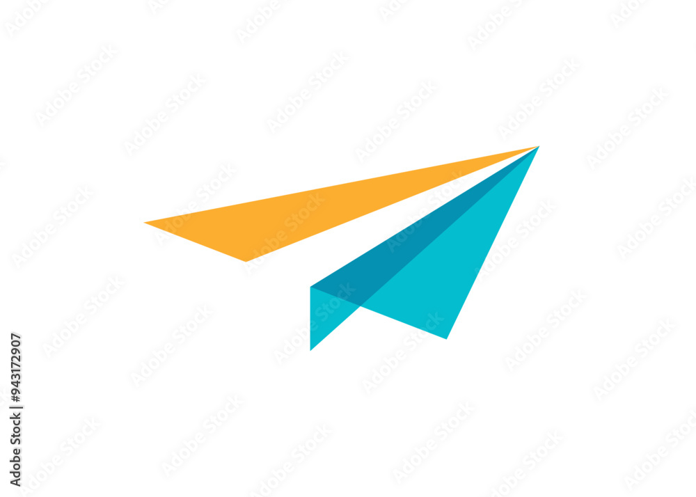 Paper plane logo. Geometric arrow up. Abstract business Logo. Vector logo design template Paper plane logo. Geometric arrow up. Abstract business Logo. Vector logo design template