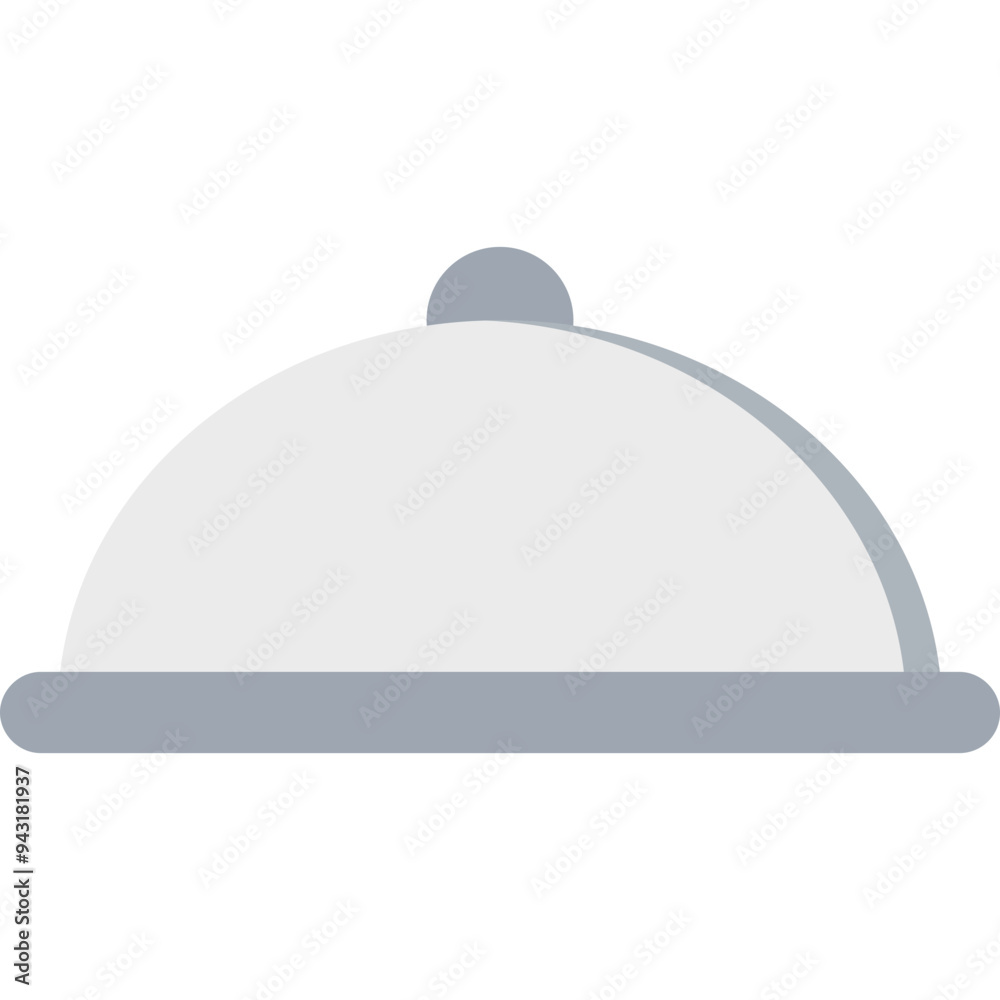 Fototapeta premium Cloche vector icon in flat style 