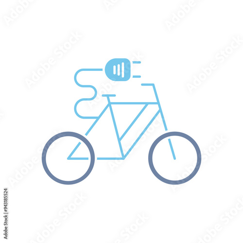 electric bike concept line icon. Simple element illustration. electric bike concept outline symbol design.