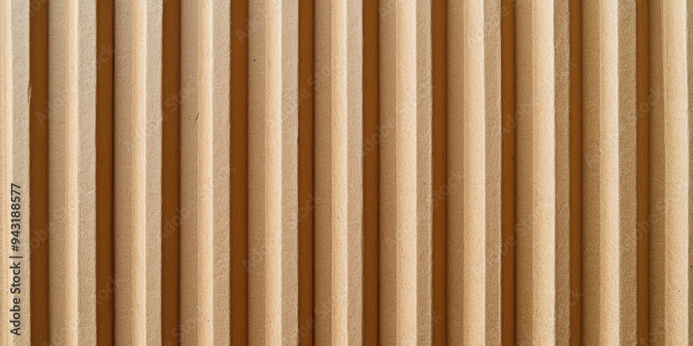 Obraz premium Close-Up of Cardboard Texture with Vertical Lines in a Natural Brown Toned Composition
