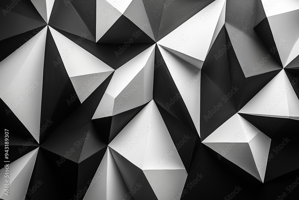 Black and white geometric patterns with sharp contrasts Black and white geometric patterns with sharp contrasts