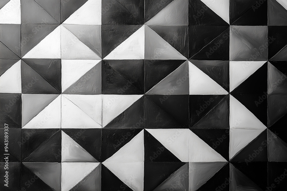 Black and white geometric patterns with sharp contrasts Black and white geometric patterns with sharp contrasts