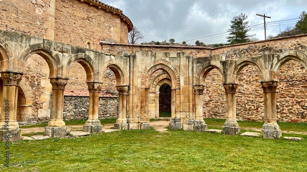 Ancient stone arches of San Juan de Duero in Soria Ancient stone arches of San Juan de Duero in Soria