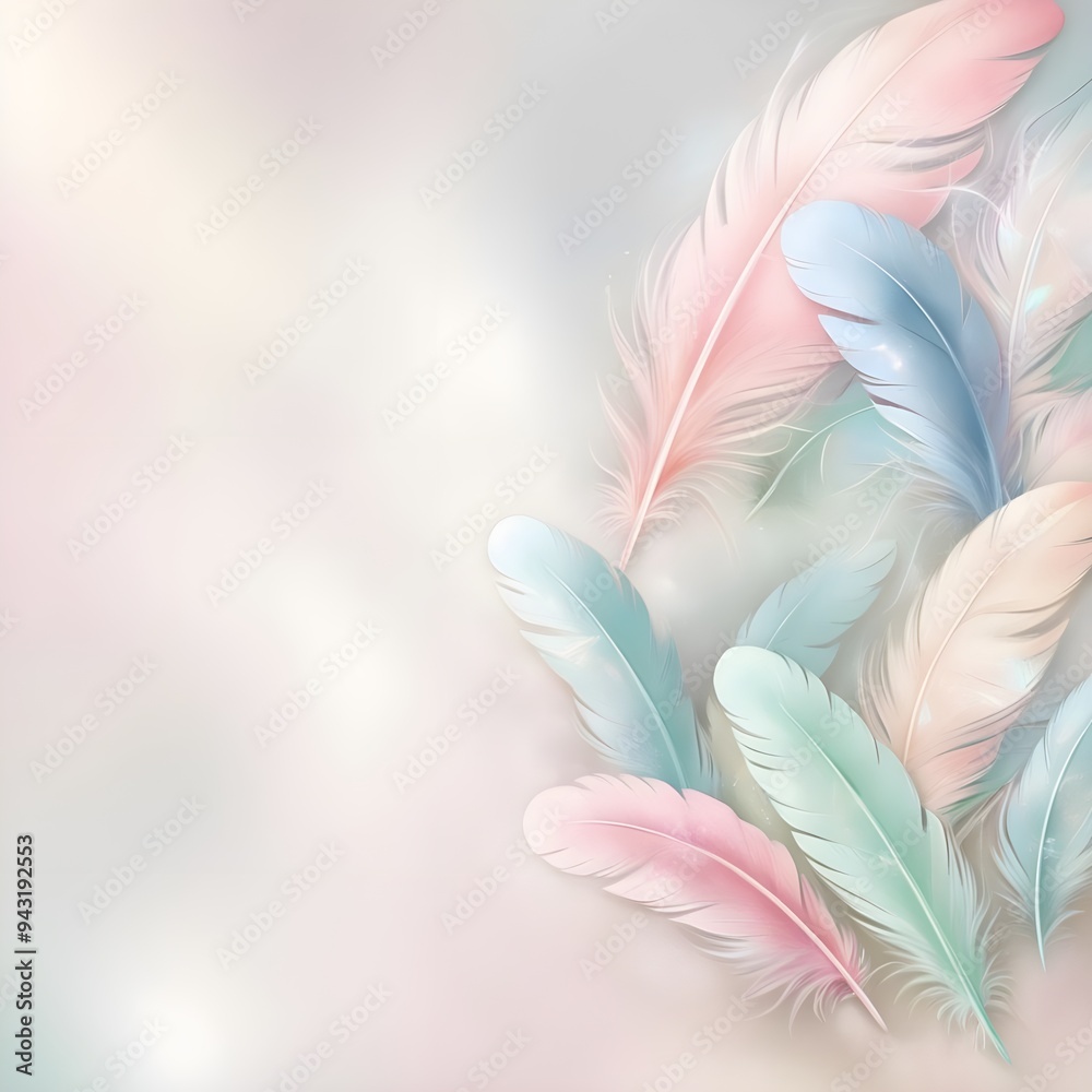 Obraz premium white feather on pink background