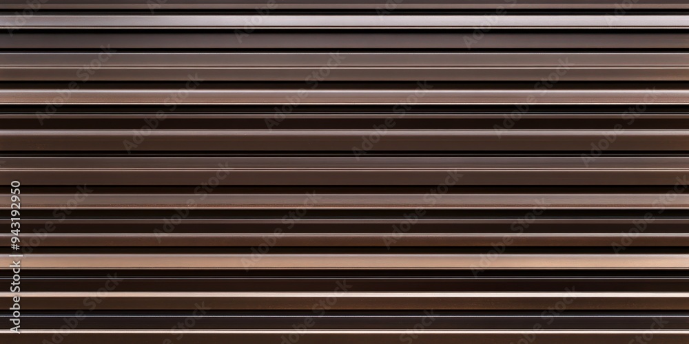 Brown Patterned Metal Shutter with Horizontal Grooves in Warm Light Brown Patterned Metal Shutter with Horizontal Grooves in Warm Light