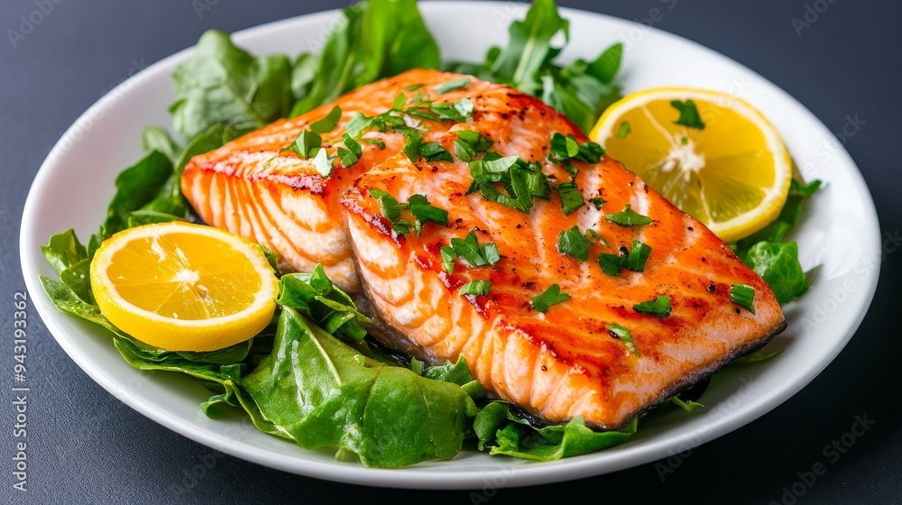 Vibrant Omega-3 Meal Featuring Fish and Leafy Greens for Optimal Joint Health Vibrant Omega-3 Meal Featuring Fish and Leafy Greens for Optimal Joint Health