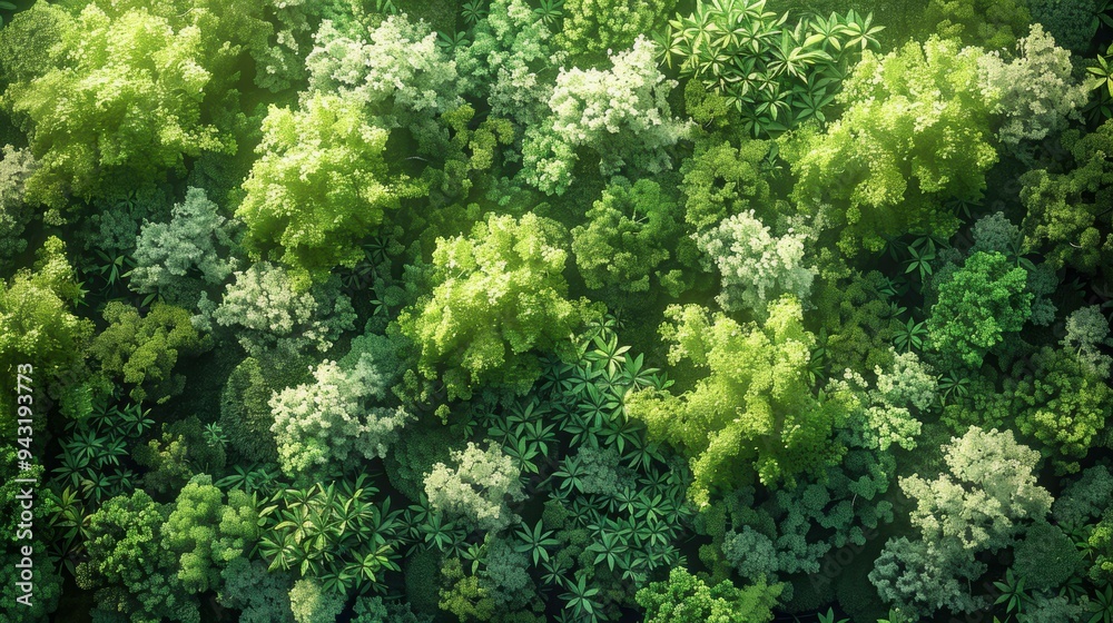 Aerial view of dense, vibrant green forest canopy useful for environmental, nature, and conservation themes, This can be used for promoting eco-tourism, forest conservation, and educational purposes, Aerial view of dense, vibrant green forest canopy useful for environmental, nature, and conservation themes, This can be used for promoting eco-tourism, forest conservation, and educational purposes,