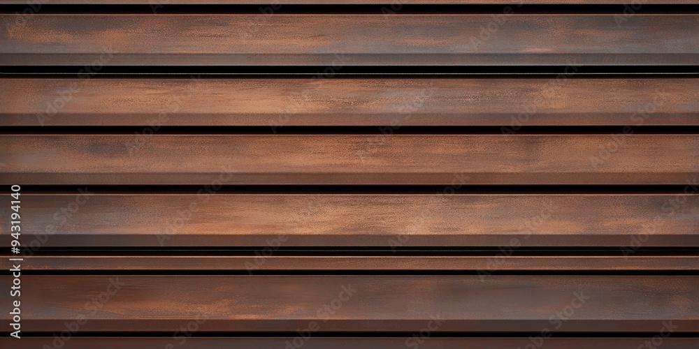 Brown Patterned Metal Shutter with Horizontal Grooves in Warm Light Brown Patterned Metal Shutter with Horizontal Grooves in Warm Light