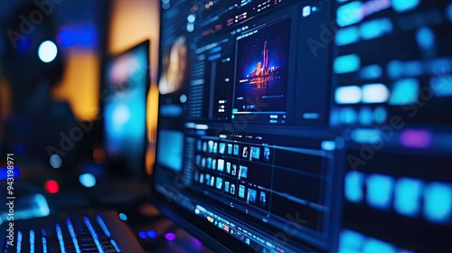 Wallpaper Mural A close-up of a computer screen showing an online course, representing digital education. Torontodigital.ca