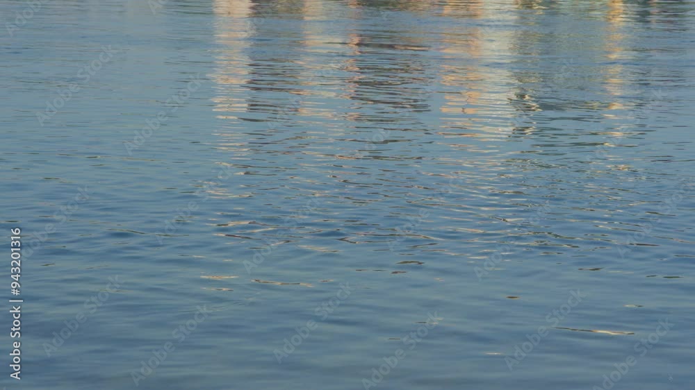 The reflection of the sky in the surface of the water of a fast clear river. Nature background for use with text. The reflection of the sky in the surface of the water of a fast clear river. Nature background for use with text.
