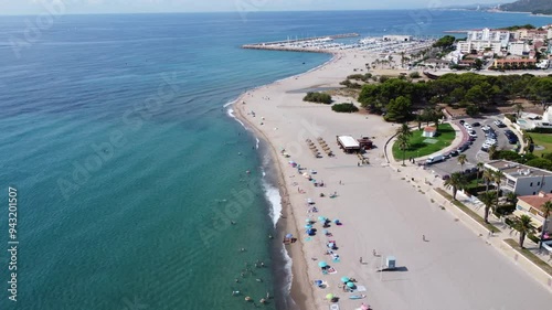 Aerial view of Miami Platja & Hospitalet del Infant, Golden Coast, Spain, Summer 2024. photo