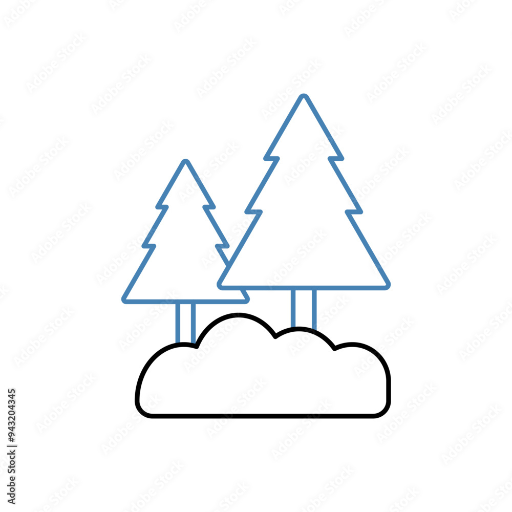 forest concept line icon. Simple element illustration. forest bike concept outline symbol design. forest concept line icon. Simple element illustration. forest bike concept outline symbol design.