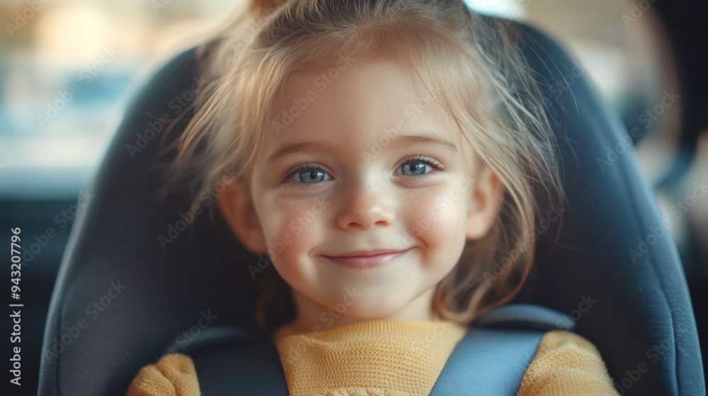 A young girl is smiling and looking at the camera A young girl is smiling and looking at the camera
