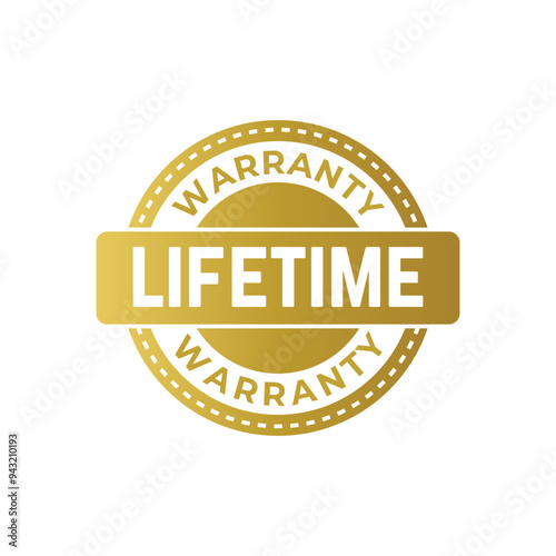 Lifetime Warranty - Stamp, Imprint, Seal Template. Vector Stock Illustration