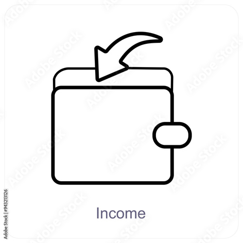Income and cashback icon concept