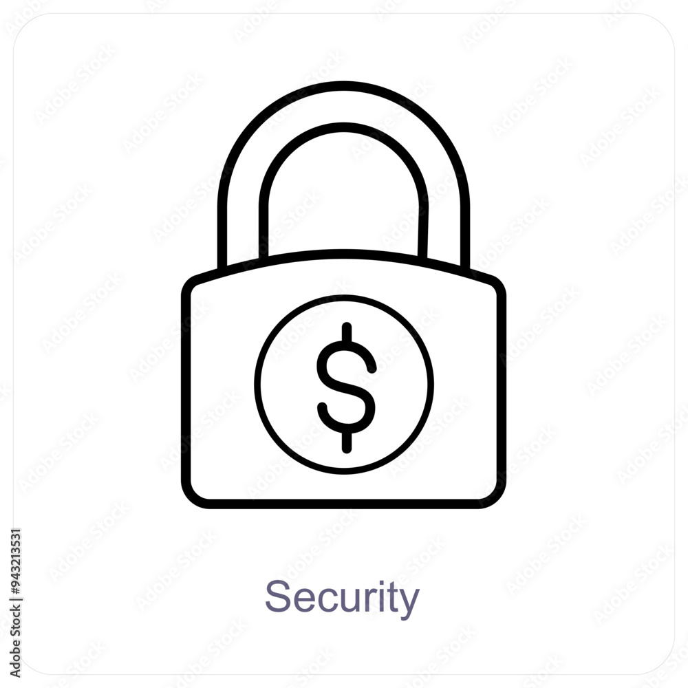 Security and asset icon concept Security and asset icon concept