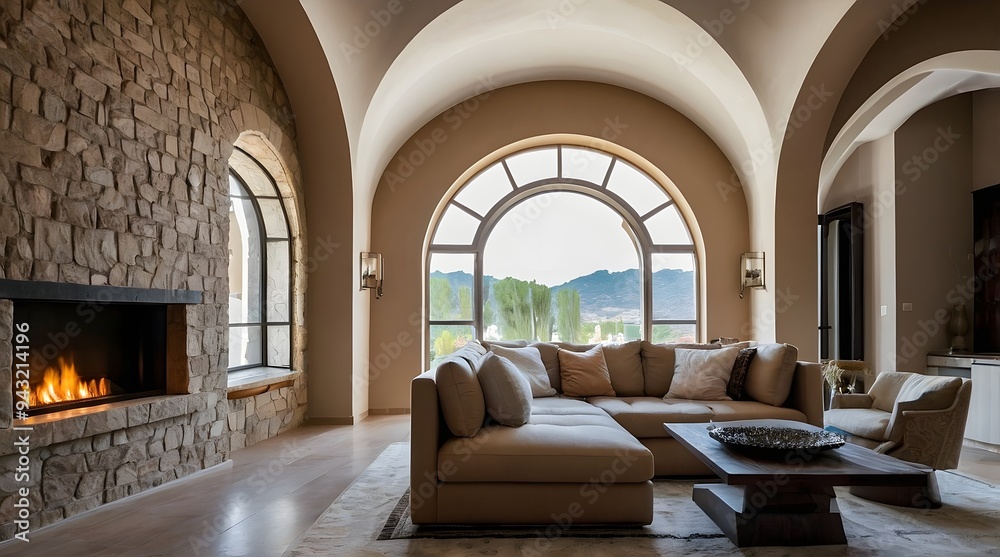 AI Generated Image of modern living room 