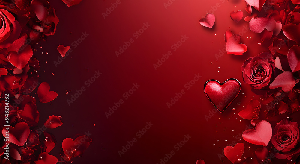 A Large Red Heart-Shaped Background with Roses and Hearts, Perfect for Romantic Themes, Valentine’s Day Decorations, and Love-Related Designs, Featuring Vibrant Red Hues, Elegant Roses, and Heart Moti A Large Red Heart-Shaped Background with Roses and Hearts, Perfect for Romantic Themes, Valentine’s Day Decorations, and Love-Related Designs, Featuring Vibrant Red Hues, Elegant Roses, and Heart Moti