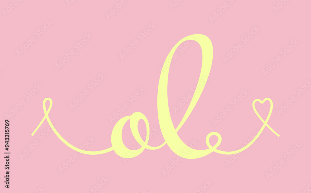 OL initial wedding monogram calligraphy vector illustration. Hand drawn lettering o and l love logo design for valentines day poster, greeting card OL initial wedding monogram calligraphy vector illustration. Hand drawn lettering o and l love logo design for valentines day poster, greeting card