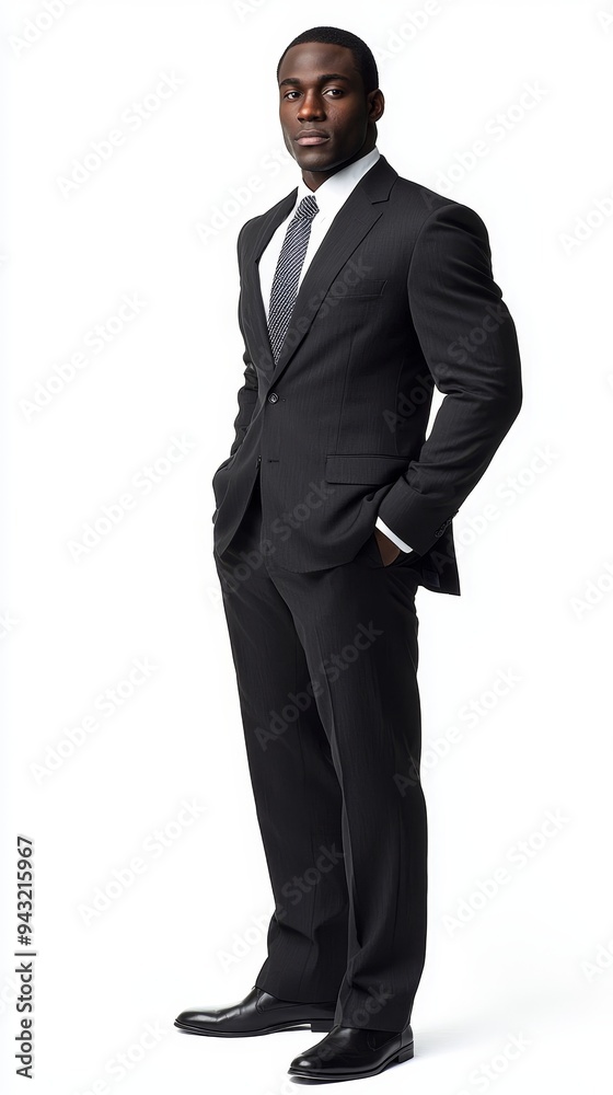 A transparent black tuxedo standing on a black background for adults A transparent black tuxedo standing on a black background for adults