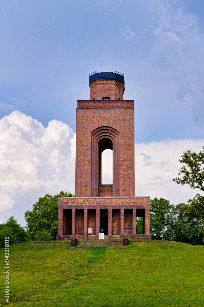 Obraz premium Bismarck tower, Burg, Spreewald, Brandenburg, Germany
