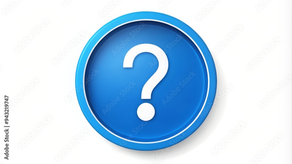 Small blue circle with a white question mark symbol inside, outlined with a thin editable stroke, serving as a universal help or support indicator. Small blue circle with a white question mark symbol inside, outlined with a thin editable stroke, serving as a universal help or support indicator.