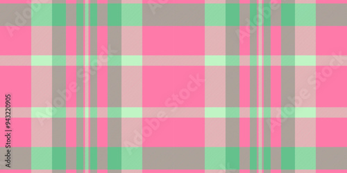 December plaid texture background, form tartan textile fabric. Geometric check pattern seamless vector in pink and green colors.