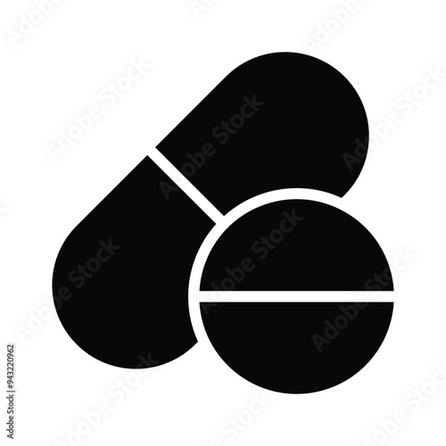 Pills and capsules, concept icon of drugs, pharmacy vector design
