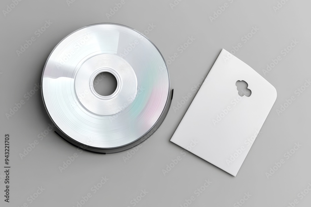 3D rendering of CD disc and carton packaging design template mockup. Digipak case of cardboard CD drive with white blank for branding design. 3D rendering of CD disc and carton packaging design template mockup. Digipak case of cardboard CD drive with white blank for branding design.