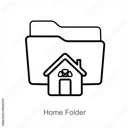 Home Folder and Folder icon concept