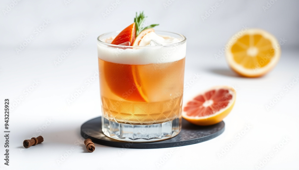 Cape Codder Cocktail Isolated on White Background for Refreshing Drink Display Cape Codder Cocktail Isolated on White Background for Refreshing Drink Display