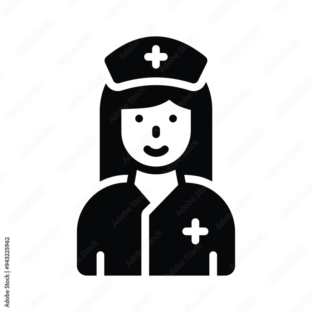 Nurse icon isolated on a white background Nurse icon isolated on a white background