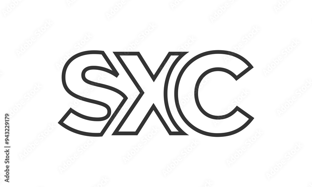 SXC logo design template with strong and modern bold text. Initial based vector logotype featuring simple and minimal typography. Trendy company identity. SXC logo design template with strong and modern bold text. Initial based vector logotype featuring simple and minimal typography. Trendy company identity.