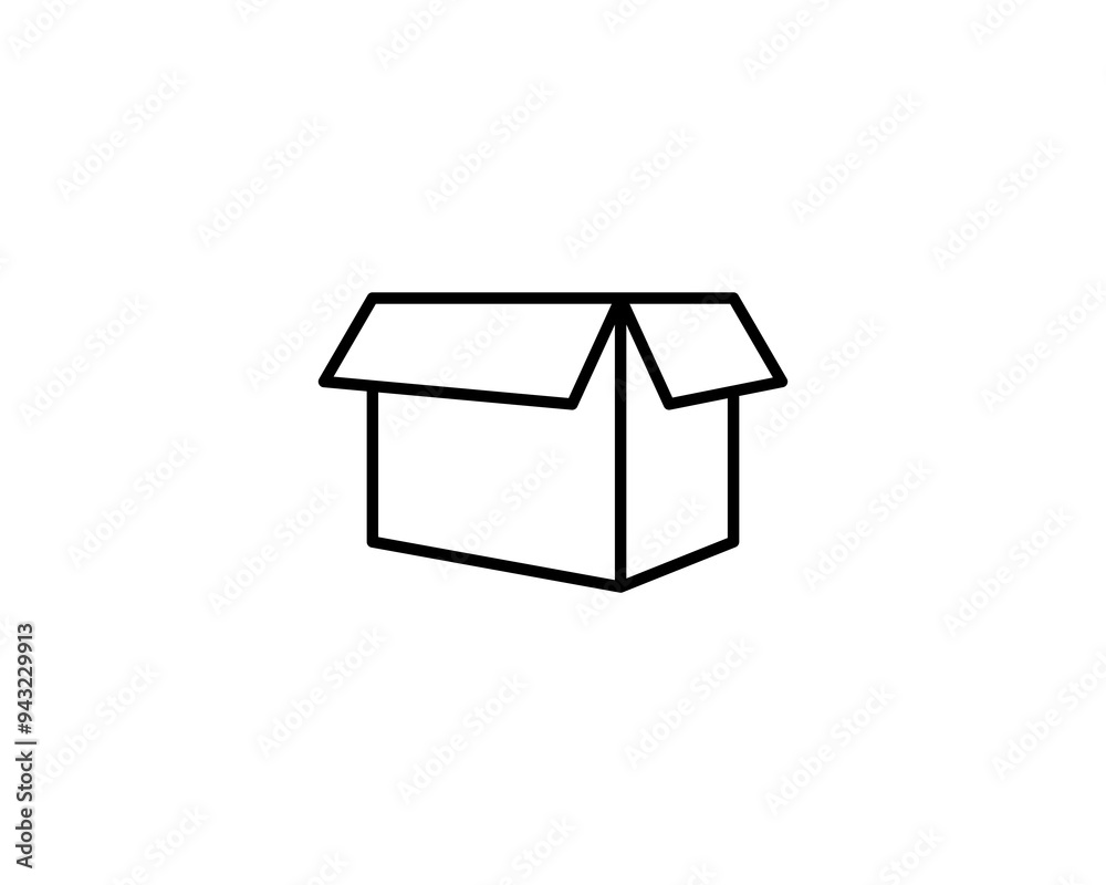 Delivery packaging vector icon. Cargo cardboard box icons. Carton package sign from line geometric shapes. Delivery packaging vector icon. Cargo cardboard box icons. Carton package sign from line geometric shapes.