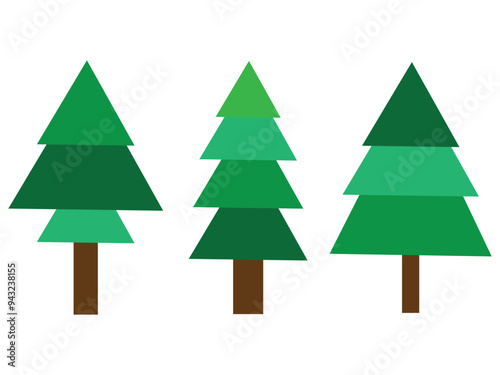 christmas trees set