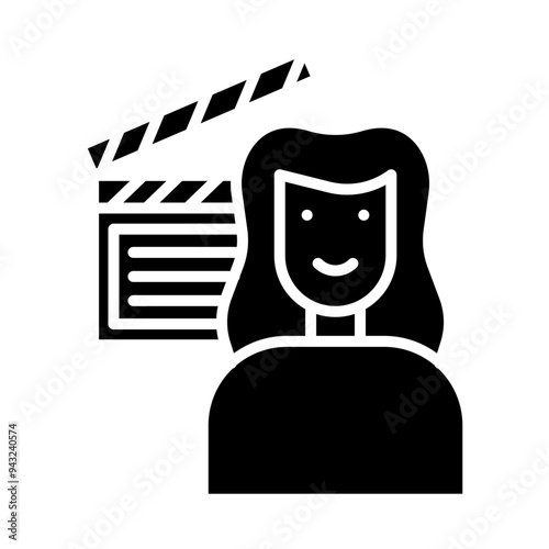 Actress glyph icon