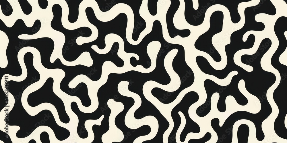 Abstract pattern with disorderly squiggles on a simple background creating a unique visual experience Abstract pattern with disorderly squiggles on a simple background creating a unique visual experience