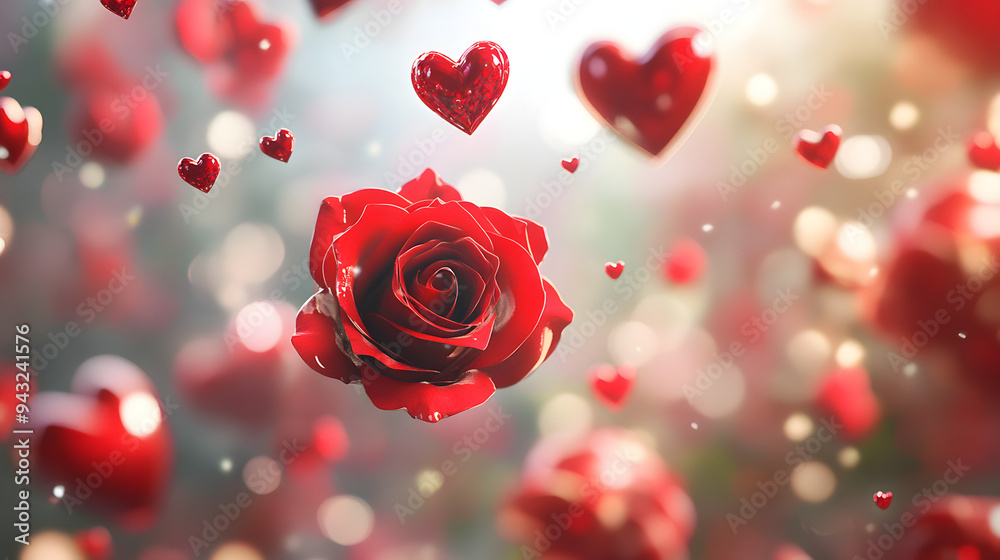 Valentine’s Day Background Featuring Red Roses and Hearts, Creating a Romantic and Heartfelt Atmosphere. This Design Incorporates Classic Symbols of Love with a Rich Red Color Palette and Elegant Flor Valentine’s Day Background Featuring Red Roses and Hearts, Creating a Romantic and Heartfelt Atmosphere. This Design Incorporates Classic Symbols of Love with a Rich Red Color Palette and Elegant Flor