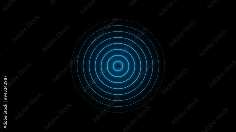 Digital radio wave signal animation. Expanding radio waves technology -4k video. Digital radio wave signal animation. Expanding radio waves technology -4k video.