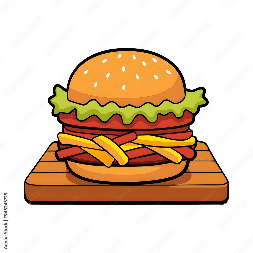 hamburger on a white hamburger on a white